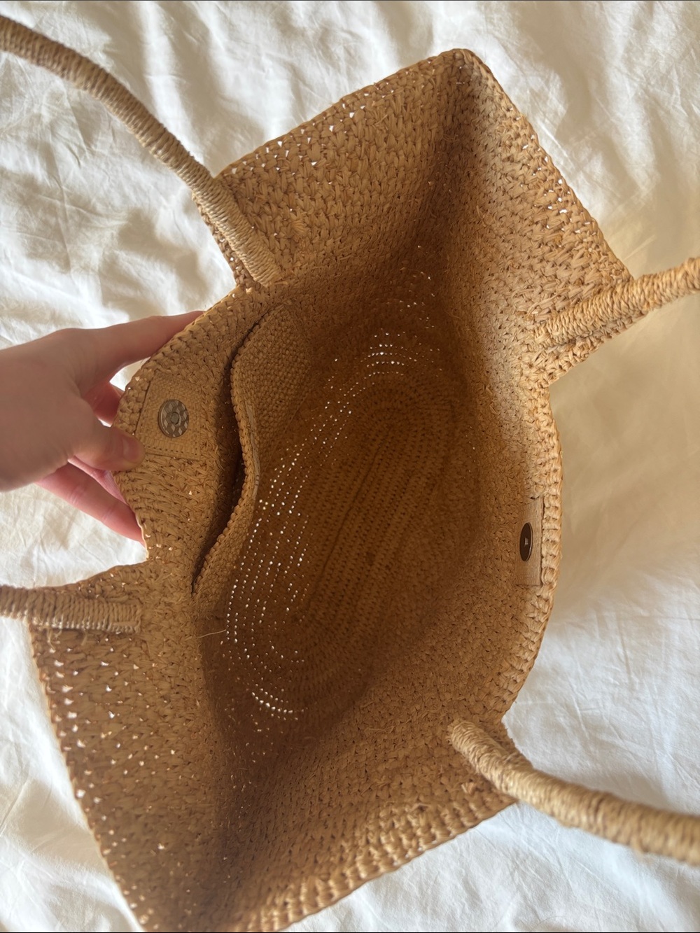 Mar Y Sol Raffia Tote Bag, Natural - Picture 8 of 8